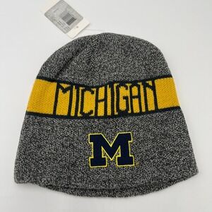 Michigan Wolverines Gray Knit Beanie Hat One Size NCAA‎ New